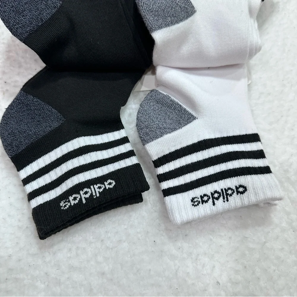 Adidas Youth Black and White Athletic Socks